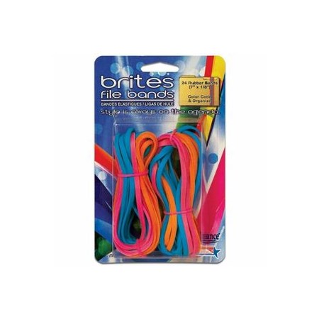 Alliance Rubber Brites 07755 File Bands - Non-Latex Colored Elastic Bands ALL7755-BULK