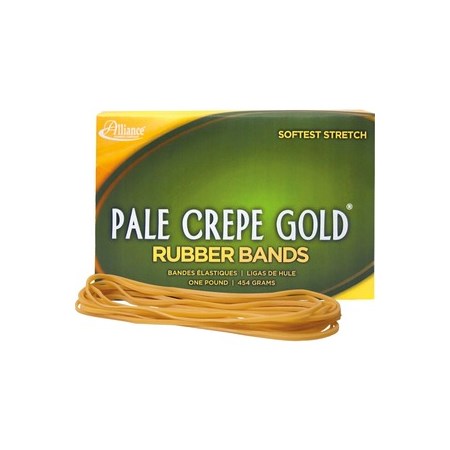 Alliance Rubber 20255 Pale Crepe Gold Rubber Bands - Size #117A ALL20255-BULK