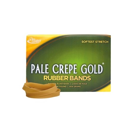 Alliance Rubber 20745 Pale Crepe Gold Rubber Bands - Size #74 ALL20745-BULK