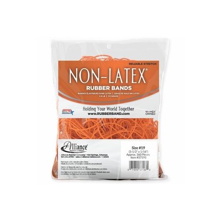 Alliance Rubber 37198 Non-Latex Rubber Bands - Size #19 ALL37198-BULK