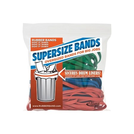 Alliance Rubber 08997 SuperSize Bands - Assorted Large Heavy Duty Latex Rubber Bands - For Oversized Jobs ALL8997-BULK