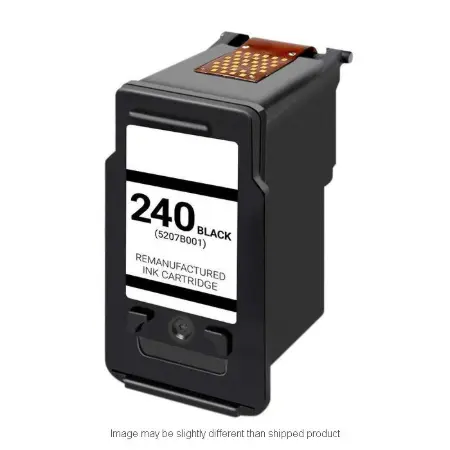 Black ink cartridge with label