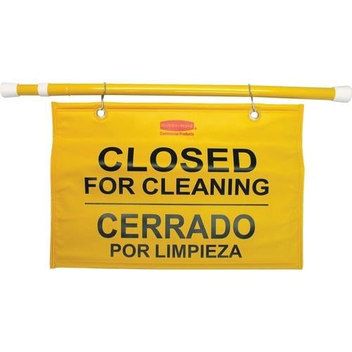Rubbermaid Commercial Multilingual Closed for Cleaning Safety Signs - 6 / Carton - English, French, Spanish - Closed for Cleaning Print/Message - 50 Rubbermaid Commercial Multilingual Closed for Cleaning Safety Signs - 6 / Carton - English, French, Spanish - Closed for Cleaning Print/Message - 50