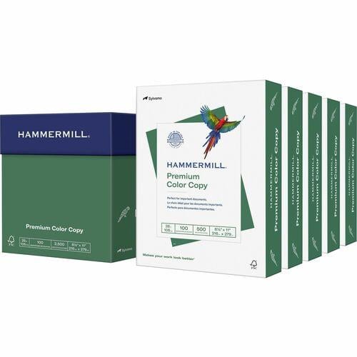 Hammermill Premium Color 8.5x11 Laser Copy & Multipurpose Paper - White -  100 Brightness - Letter - 8 1/2 x 11 - 28 lb Basis Weight - 2500 / Carton  - FSC - ICC Business Products