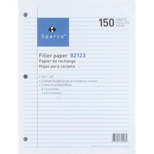 Pacon Composition Paper - Letter Printed - Wide Ruled - 0.375 Front  Line(s) Space - 16lb Basis Weight - Letter 8.5 x 11 - White Paper - Bond  Paper - 500 / Ream - No Margin 