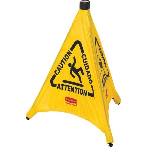 Rubbermaid Commercial Multi-Lingual Caution Safety Cone - 12 / Carton - Caution, Attention, Cuidado Print/Message - 21 Rubbermaid Commercial Multi-Lingual Caution Safety Cone - 12 / Carton - Caution, Attention, Cuidado Print/Message - 21
