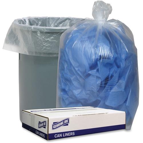 Genuine Joe Low Density Can Liners - 60 gal Capacity - 38 Genuine Joe Low Density Can Liners - 60 gal Capacity - 38