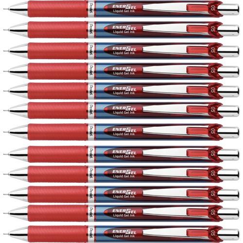 Pentel Sign Pens Fine Point 2.0 mm Red Barrel Red Ink Pack Of 12