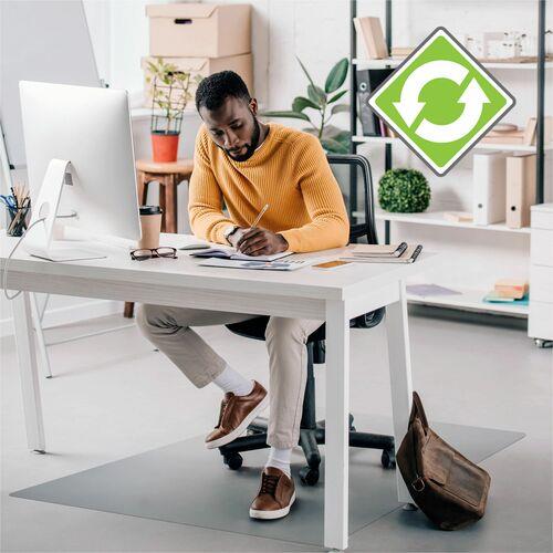 Ecotex Enhanced Polymer Rectangular Chair Mat with Anti-Slip Backing for Hard Floors - 48 Ecotex Enhanced Polymer Rectangular Chair Mat with Anti-Slip Backing for Hard Floors - 48