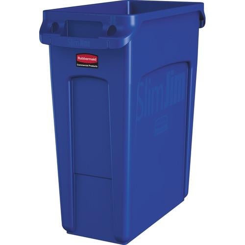 Rubbermaid Commercial 18-gallon Recycling Box - 18 gal Capacity - Rectangular - Easy to Clean, Handle, Crack Resistant, Dent Resistant, Stackable - 14.8 Rubbermaid Commercial 18-gallon Recycling Box - 18 gal Capacity - Rectangular - Easy to Clean, Handle, Crack Resistant, Dent Resistant, Stackable - 14.8