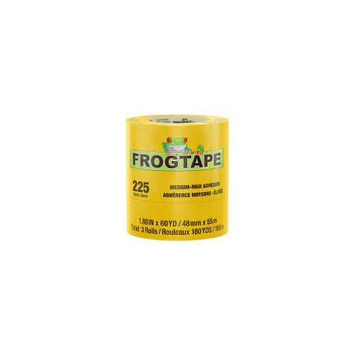 Frogtape® 225 Gold- Performance grade masking tape, 12mm x 55m, 6.1 mil, rubber adhesive, Gold color, 1 Case (96 Rolls) TASCP225