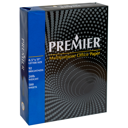 Multipurpose Copy Paper, 8.5" x 11", 20 lbs., 96 Bright, 10 Reams