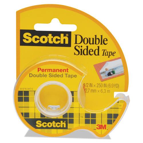 Scotch Double Sided Tape, 1/2 in x 500 in