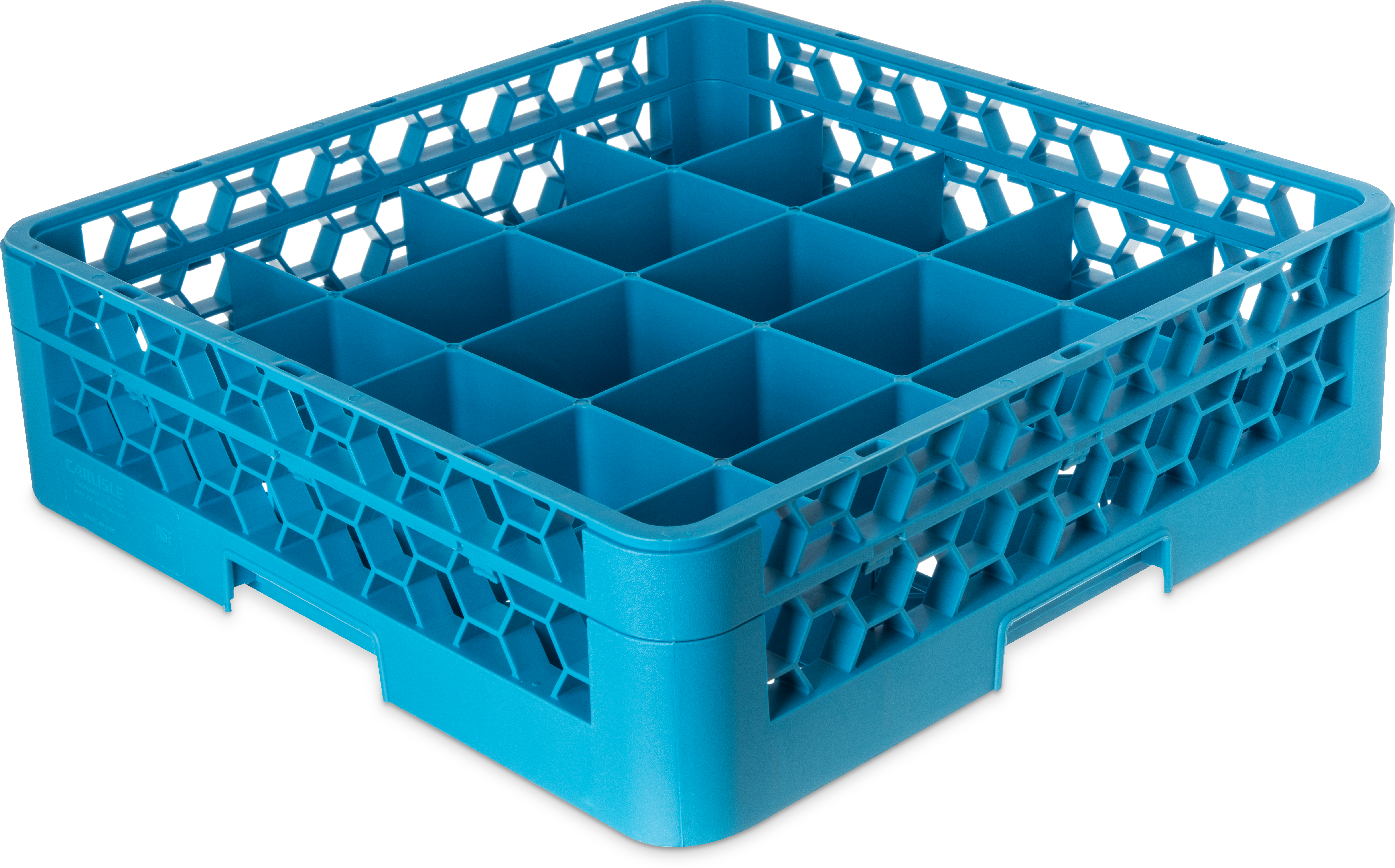 Opticleantm 20-Compartment Divided Tilted Glass Rack With 1 Open ...