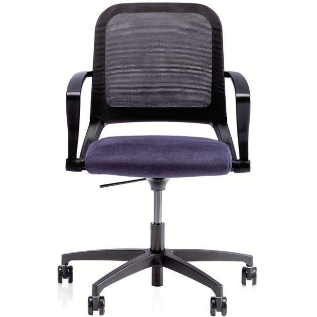 Lorell Classroom Adjustable Height Padded Mobile Task Chair Black