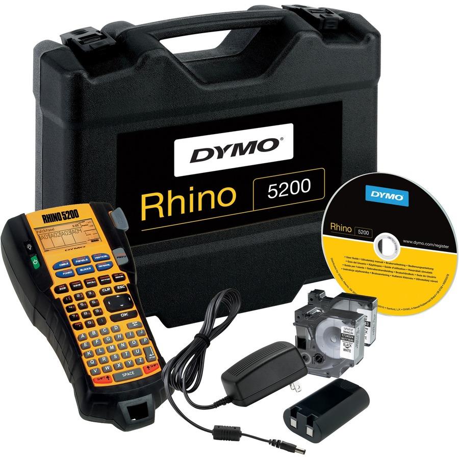 Dymo Rhino 5200 Labelmaker Kit - Black, Yellow - 1 / KitDYM1756589