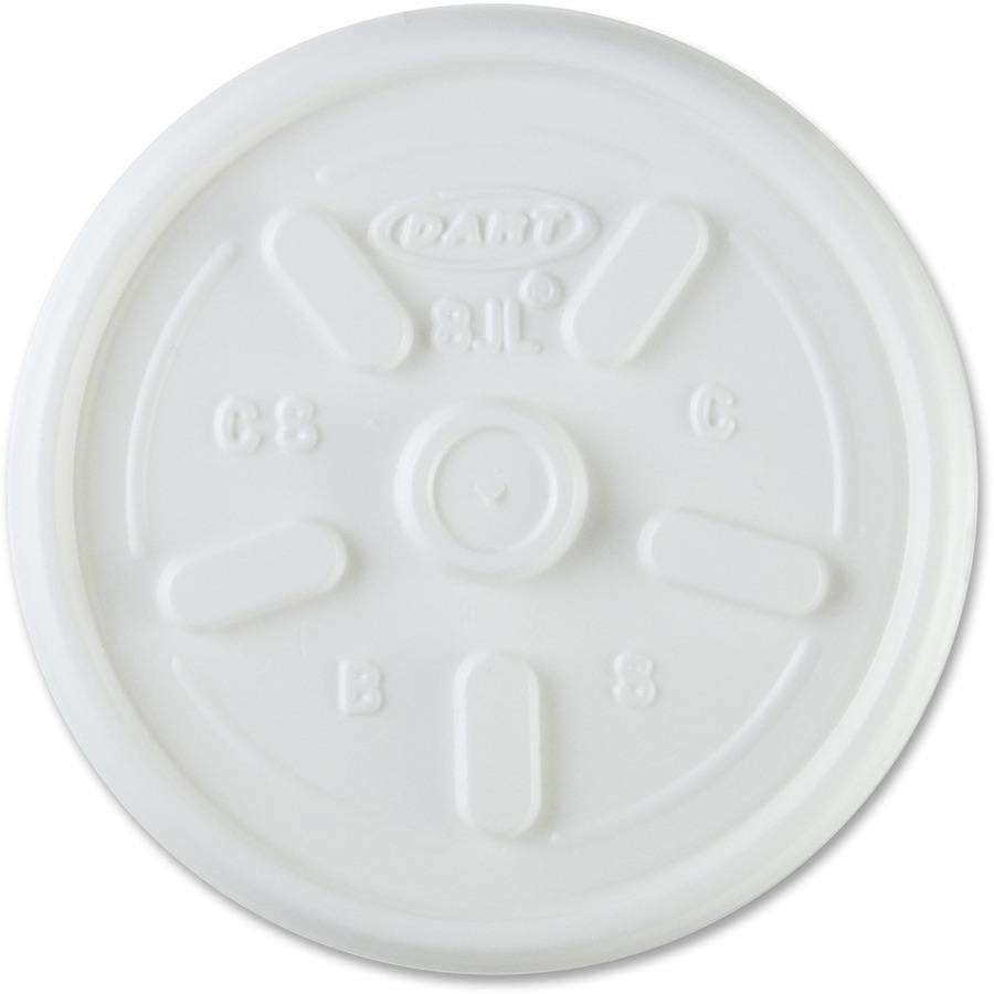 Dart Translucent Slotted Foam Cup Lids