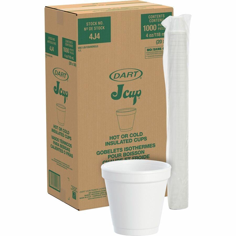 Dart Foam Drink Cups, 20 oz, White, 500/Carton