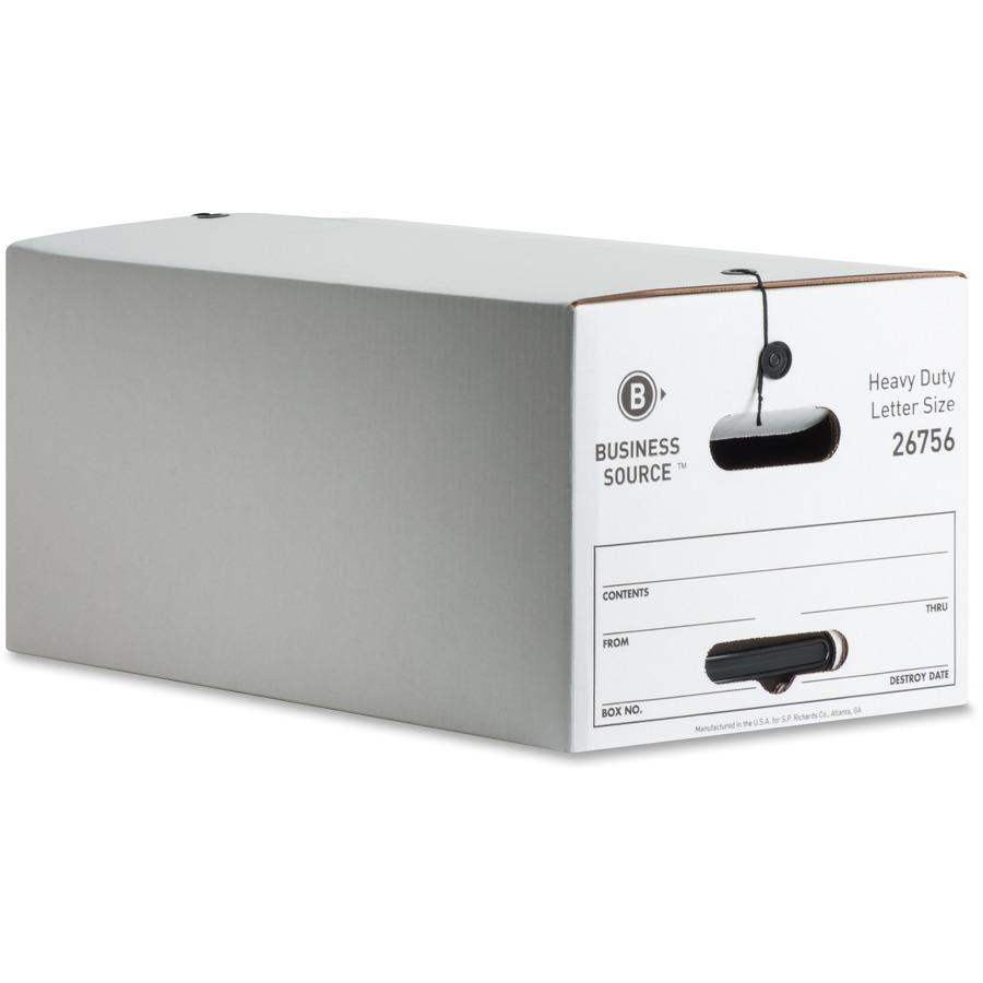 Business Source Heavy Duty Letter Size Storage Box - External Dimensions:  12