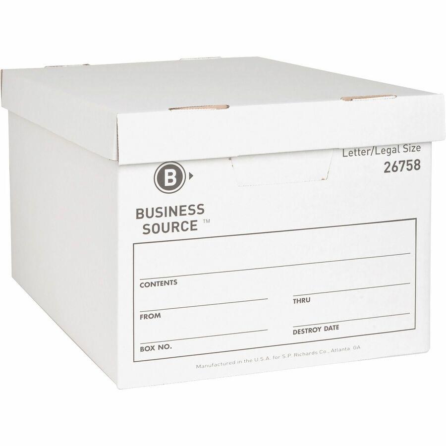 Business Source Lift-off Lid Heavy-Duty Storage Box - External BSN26758,  BSN 26758 - Office Supply Hut