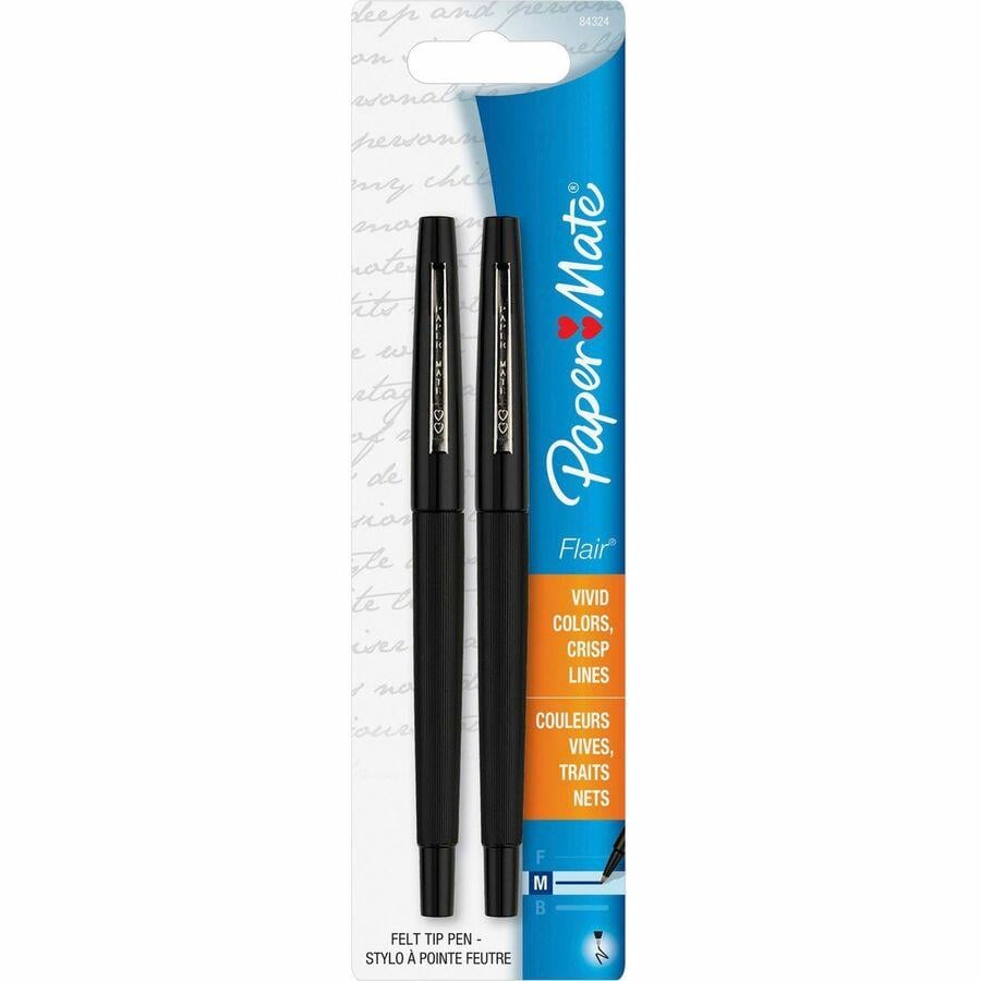 8432452PP Paper Mate Flair Felt Tip Pens, Medium Point 0.7mm Black