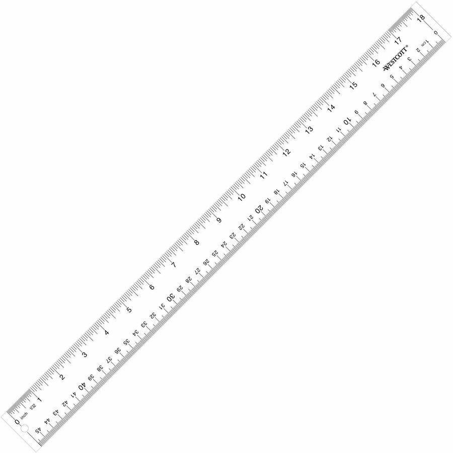 Westcott Stainless Steel Rulers - 18 Length 1 Width - ACM10417BX