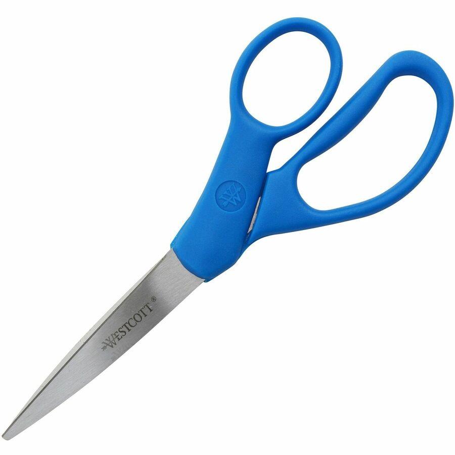 Westcott - Westcott 7 All Purpose Preferred Stainless Steel Scissors, Blue  (43217)