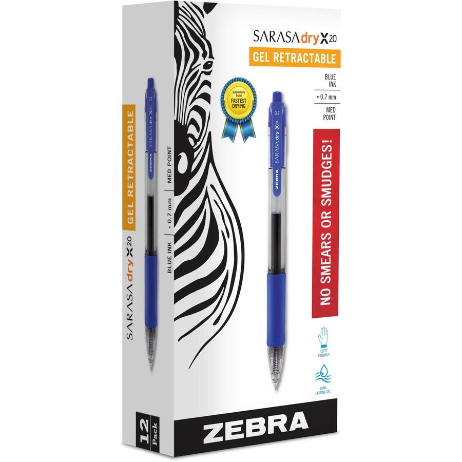 Zebra Pen LV-Refill for Gel Ink Pens, Medium Point, 0.7mm, Blue Ink, 2-Pack