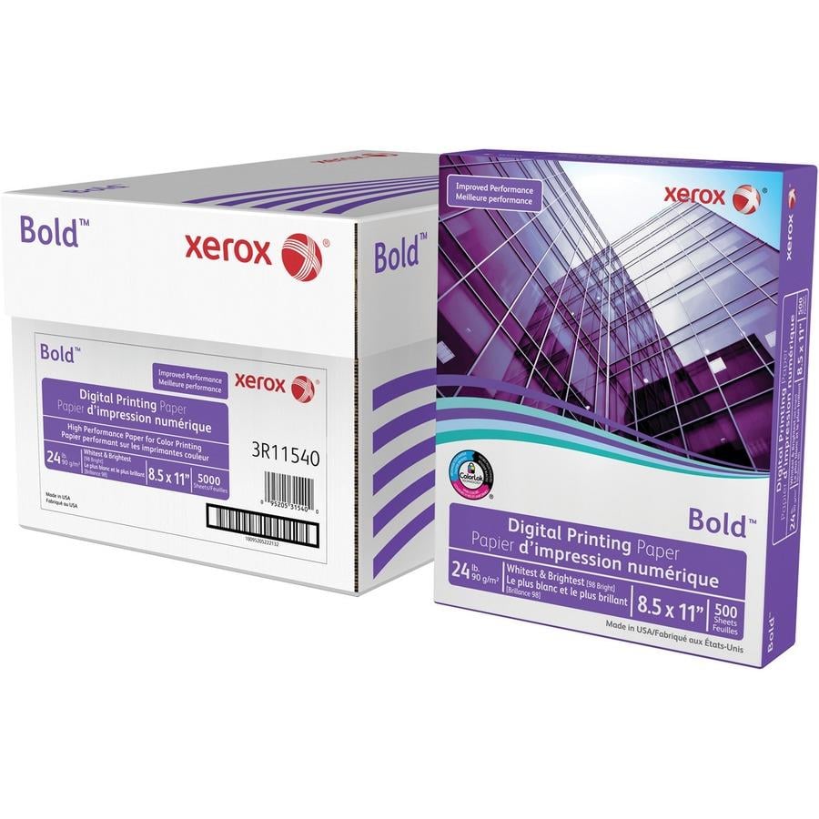 Xerox Bold Hi-Performance Uncoated Cardstock White 100-Bright
