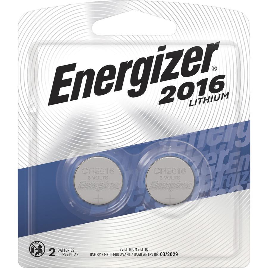 Energizer 2016 Lithium Coin Battery 2 Pack For Multipurpose 3