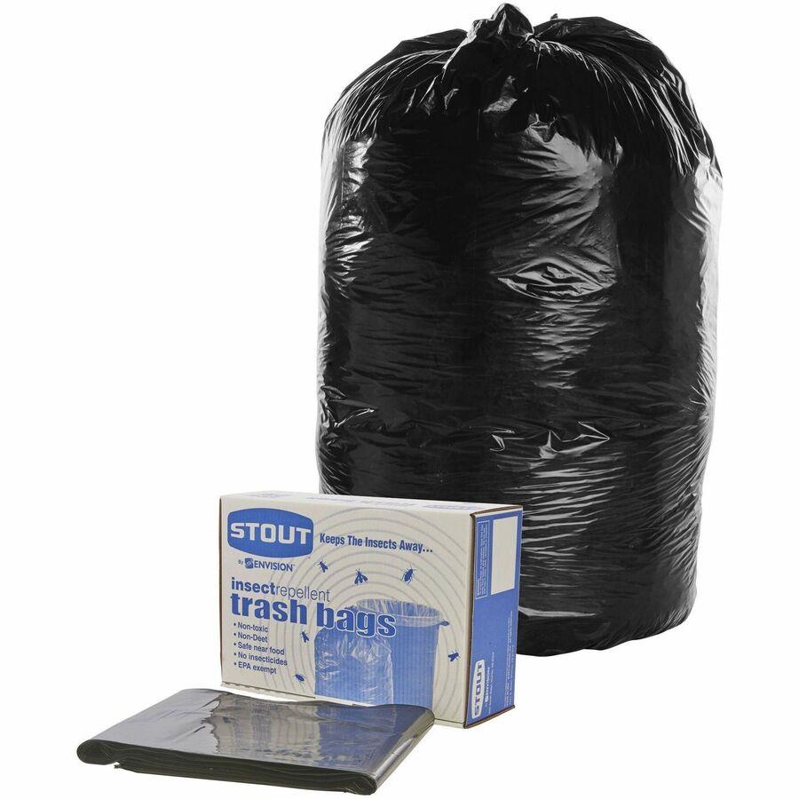 Stout Trash Bags 1 mil 7 10 Gallons 24 x 24 Brown Carton Of 250 - Office  Depot