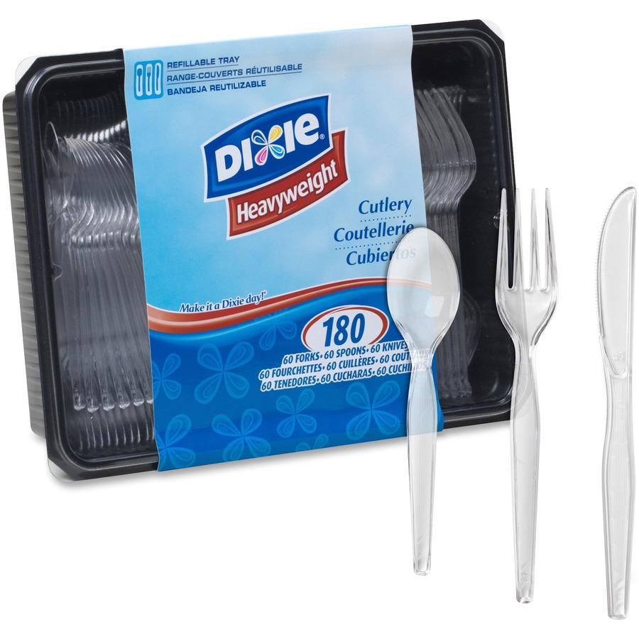 Dixie Plastic Cutlery Heavyweight Knives, White - 100 count