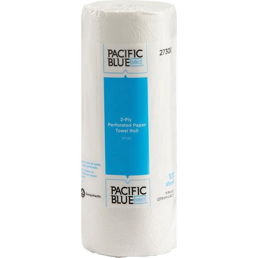 White Roll Towels 11x9 - 80 sheets/roll - 30 rolls/case - Body One Products