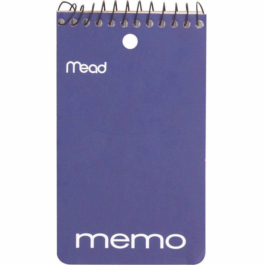 Mead Wirebound Memo Notebook - 60 Sheets - Wire Bound - 15 lb Basis Weight - 3