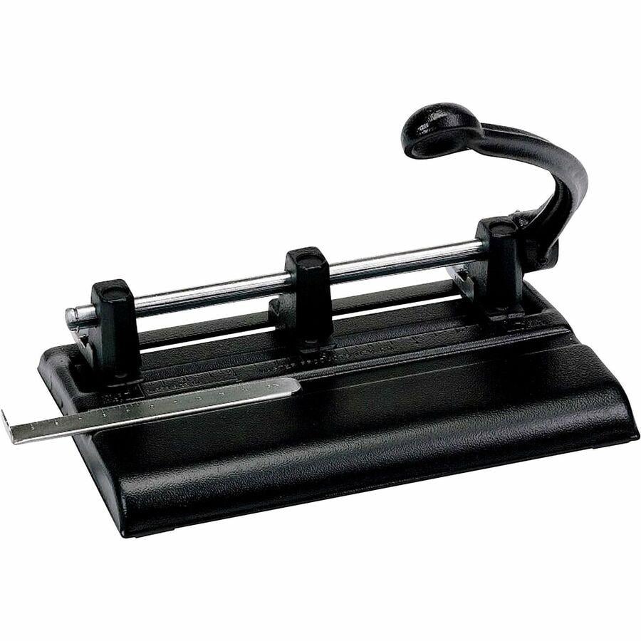Officemate Heavy Duty 2-Hole Punch, Padded Handle, Black, 50-Sheet