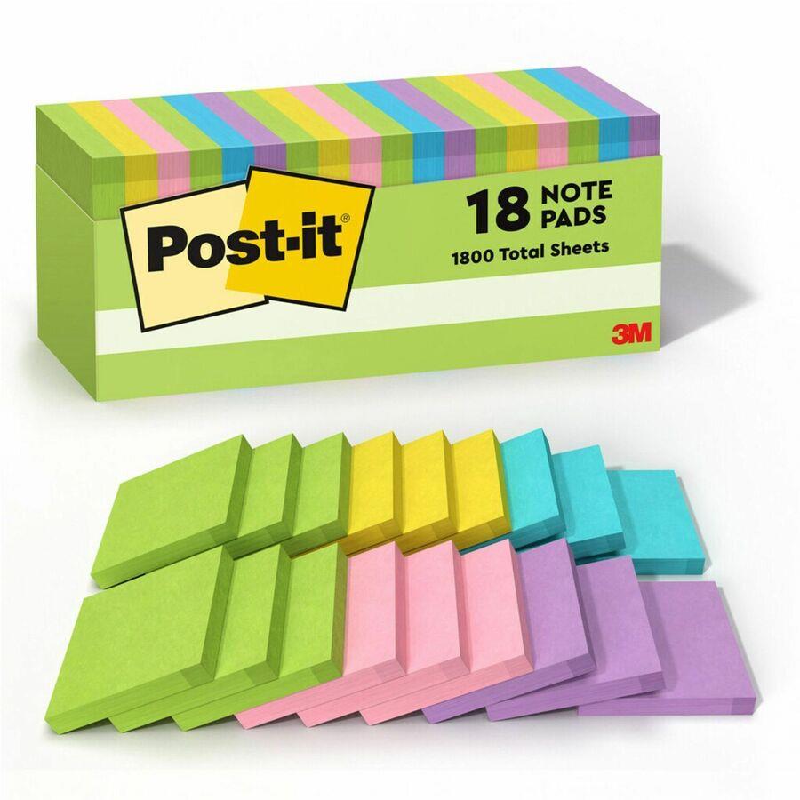 3M 654-18BRCP| Post-it Super Sticky Bright Note|Fast Shipping Office  Supply Hut Office Supply Hut