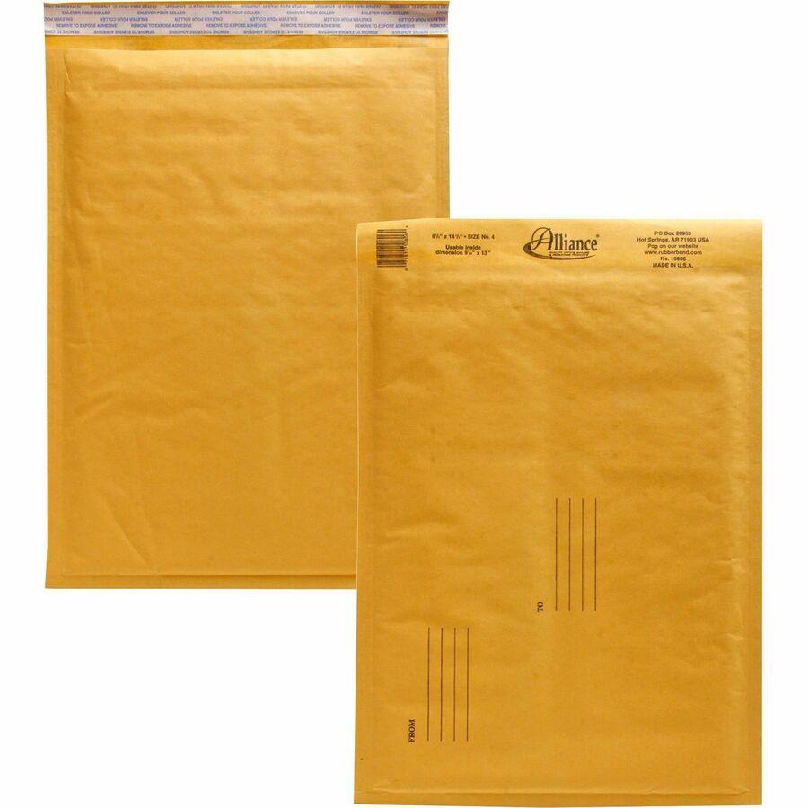 Alliance Rubber Kraft Bubble Mailers - Bubble - #5 - 10 1/2