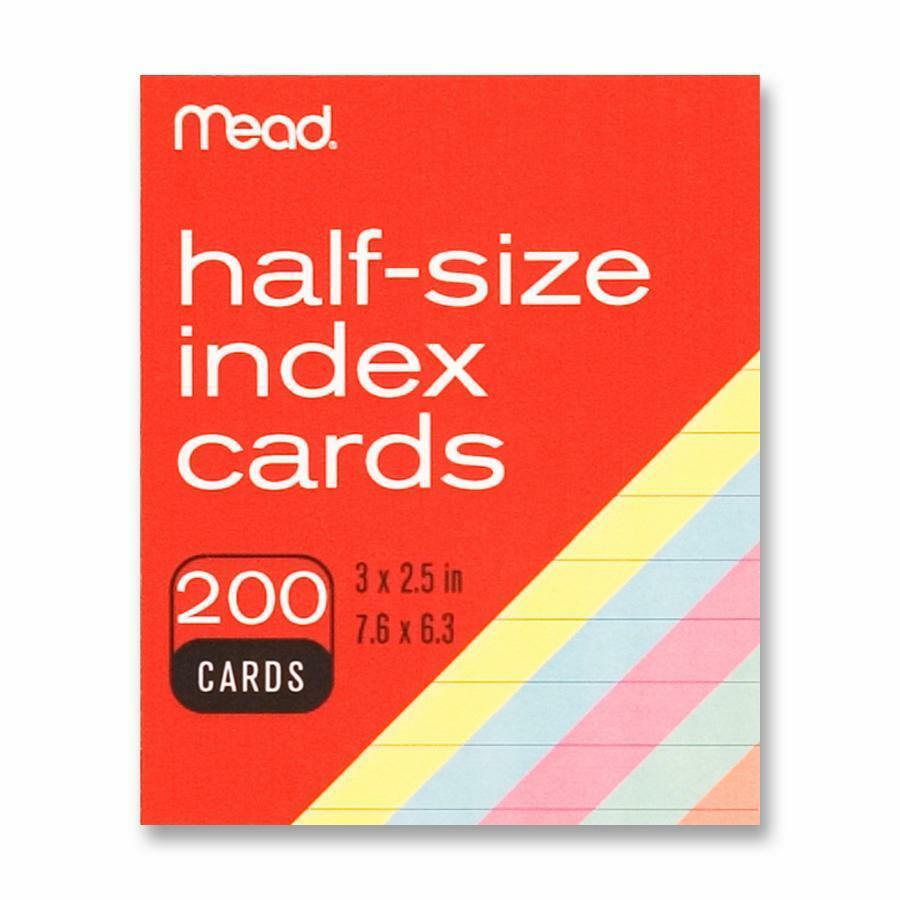 Mead Printable Index Card - Assorted - 3