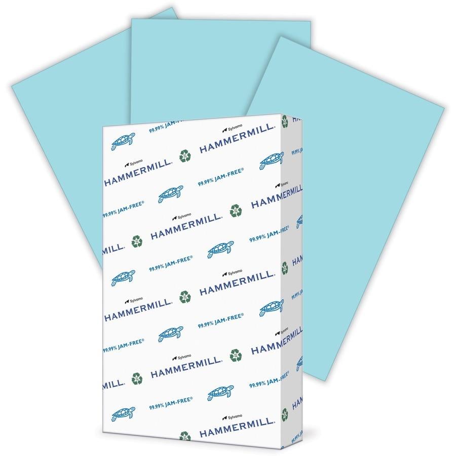Hammermill Paper for Copy 8.5x14 Laser, Inkjet Colored Paper - Blue -  Recycled - 30% - Legal - 8 1/2 x 14 - 20 lb Basis Weight - Smooth - 500 /  Ream - SFI - ICC Business Products