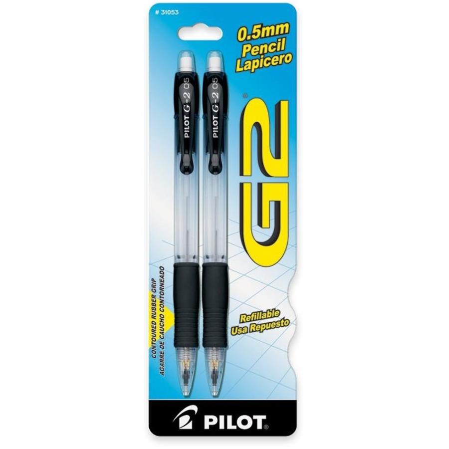 Pilot G2 Mechanical Pencils 0.5 mm Lead Diameter Refillable Black