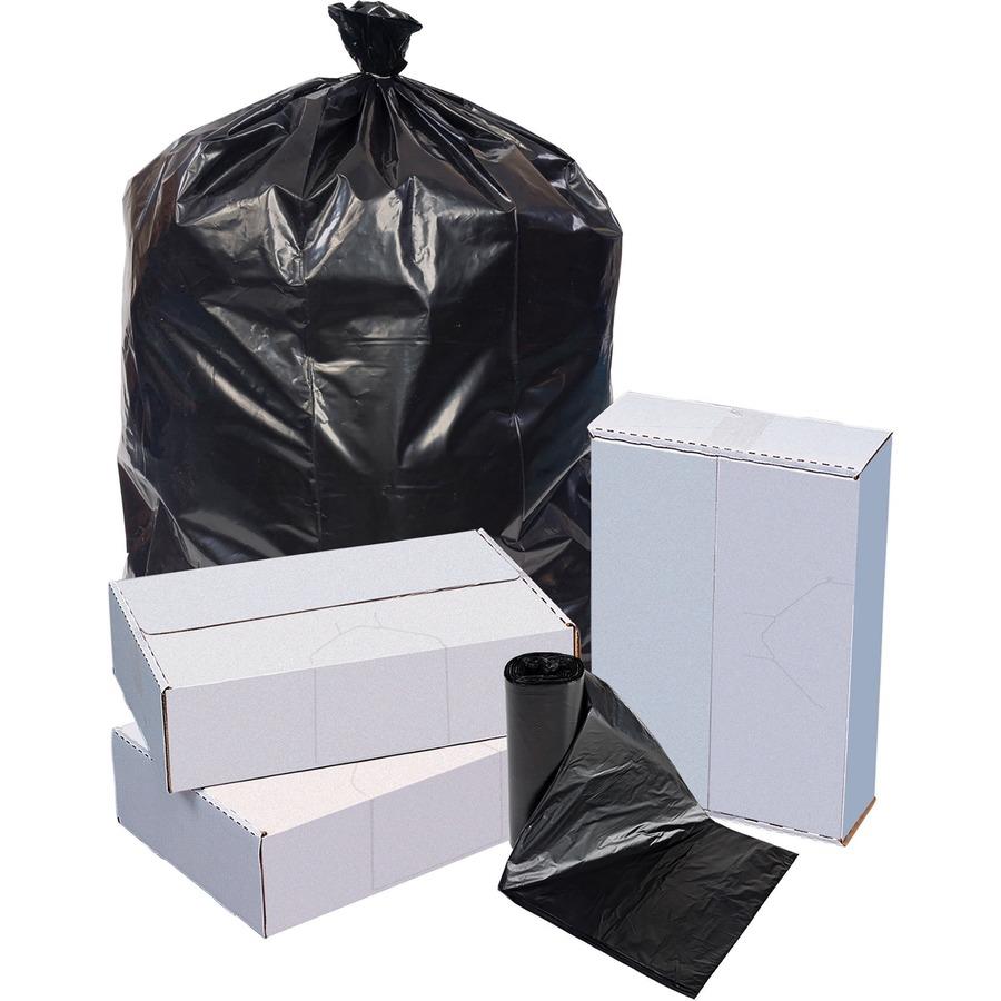 Commercial 56 Gallon Trash Bags 43 x 47 - 16 Micron Black High  Density Commercial Garbage Bags - 200 Count