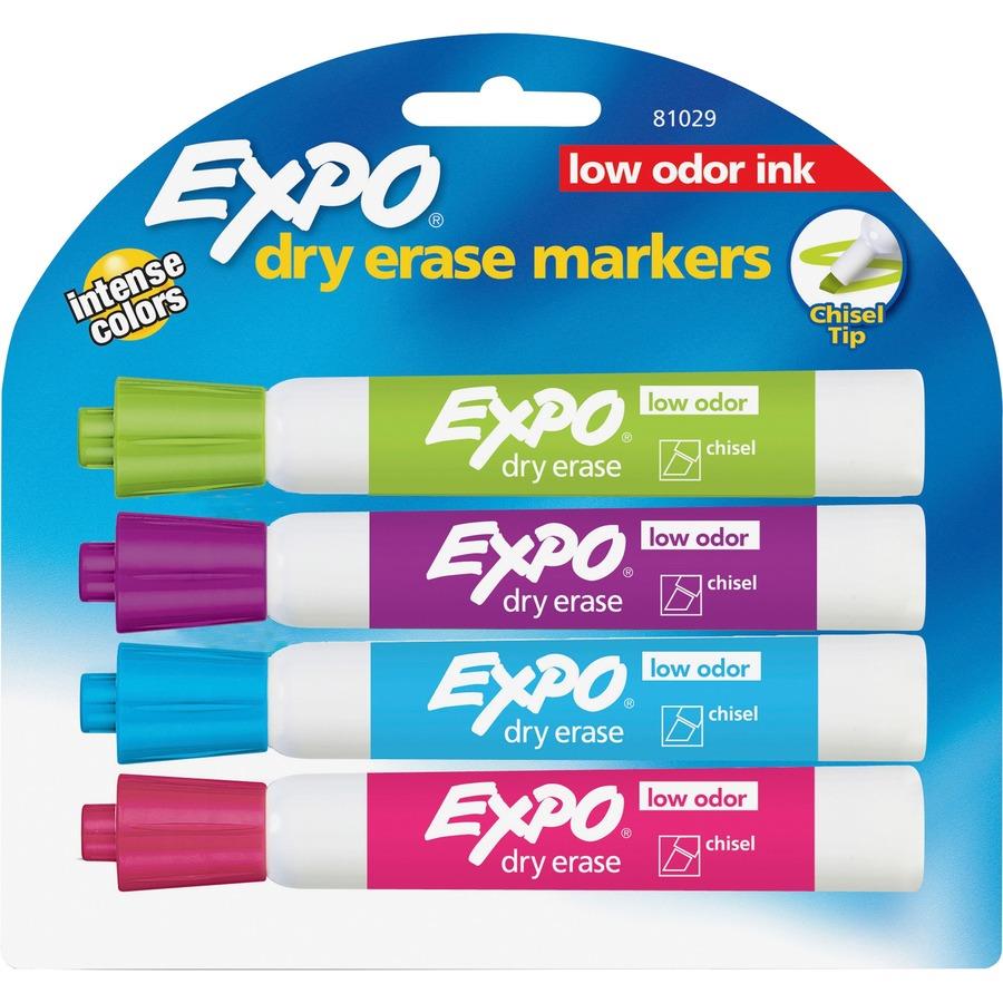 Expo Low Odor Dry Erase Markers, Fine Tip - Office Pack, Assorted Colors, 36-Pack