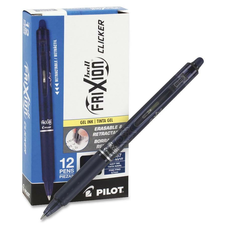 Pilot FriXion Ball Clicker Erasable Gel Fine Point Pen, Blue Ink - Pack of 2