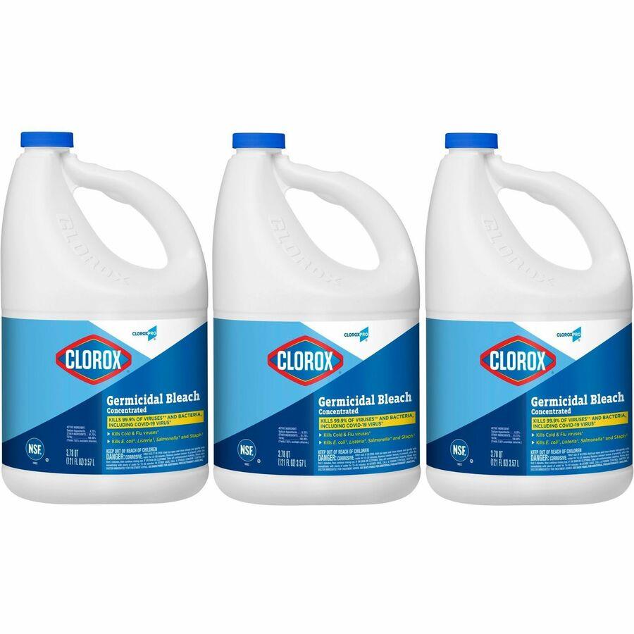Clorox Germicidal Bleach, 121oz., 3/CT, Clear, Sold as 1 Carton Clorox Germicidal Bleach, 121oz., 3/CT, Clear, Sold as 1 Carton
