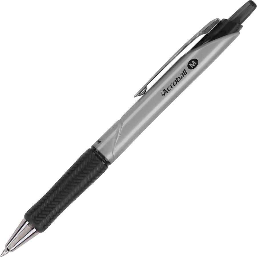 Integra Advanced Ink Retractable Pen - Medium Pen Point - 1 mm Pen Point Size - Retractable - Black Liquid Ink - Black Barrel - 1 Dozen Integra Advanced Ink Retractable Pen - Medium Pen Point - 1 mm Pen Point Size - Retractable - Black Liquid Ink - Black Barrel - 1 Dozen