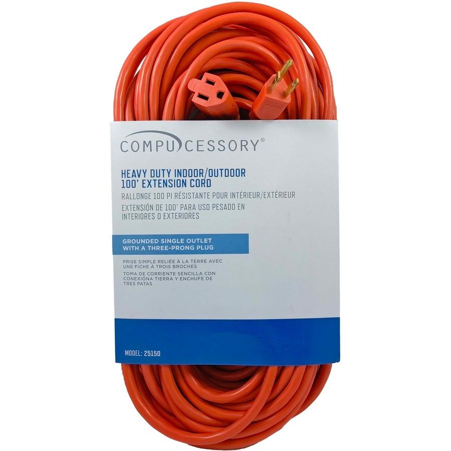 Compucessory Heavy-duty Indoor/Outdoor Extension Cord - CCS25150, CCS 25150  - Office Supply Hut
