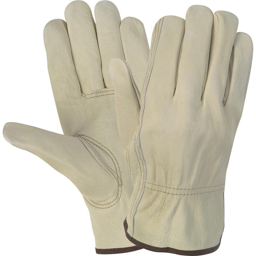 MCR Safety Durable Cowhide Leather Work Gloves - Medium