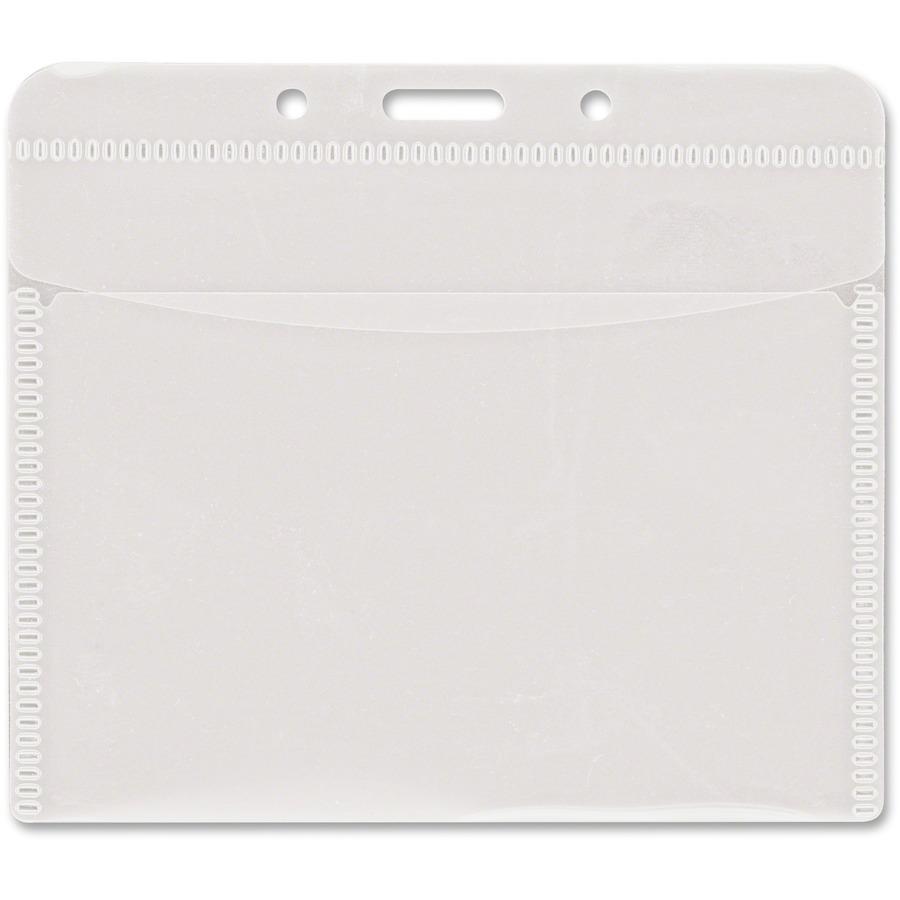 Advantus Resealable Horizontal ID Badge Holder