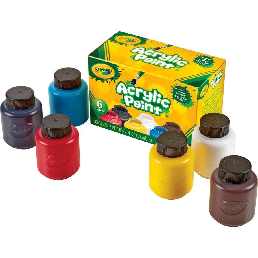 Crayola Washable Kids' Paints - Assorted, Set of 10 Colors, 2 oz jars