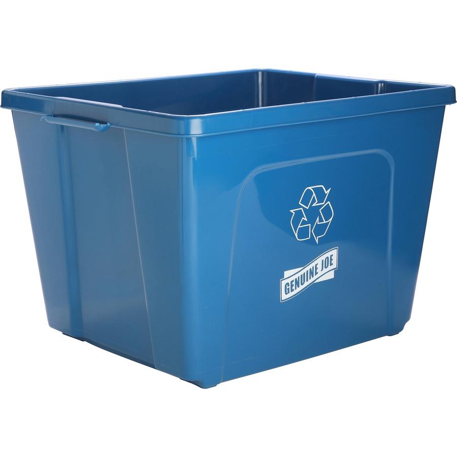 Genuine Joe 14-Gallon Recycling Bin - 14 gal Capacity - GJO11582, GJO 11582  - Office Supply Hut